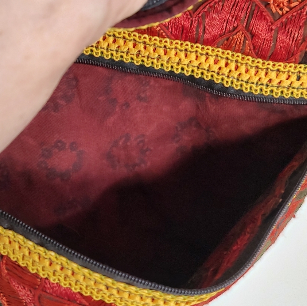 Indian Embroidered Red and Black Women's Embellished Bag - Picture 6 of 13